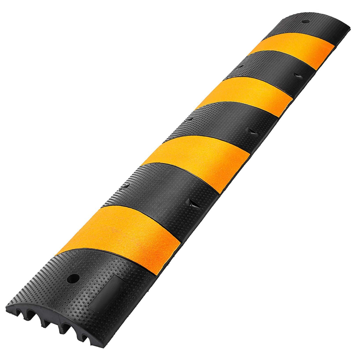 2pcs 6 Feet Rubber Speed Bump Driveway Modular Heavy Duty Speed Bumps 72.4 x 12 x 2.4 Inch Cable Protector Ramp for Garage Gravel Roads Asphalt Concrete
