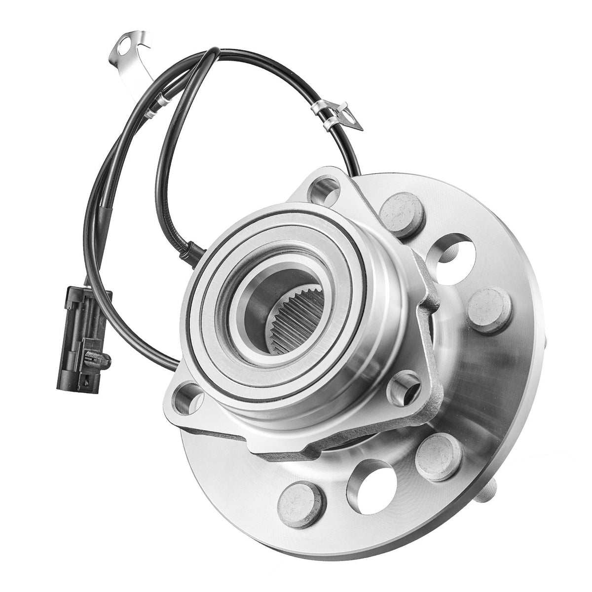 2PCS Front Wheel Bearing & Hub Assembly Fit for 1999-2000 Cadillac Escalade 1995-1999 Chevrolet Tahoe GMC Yukon K1500 Suburban OEM 515024, 6 Lugs with ABS Sensor, Wheel Bearing Hub Assembly Set