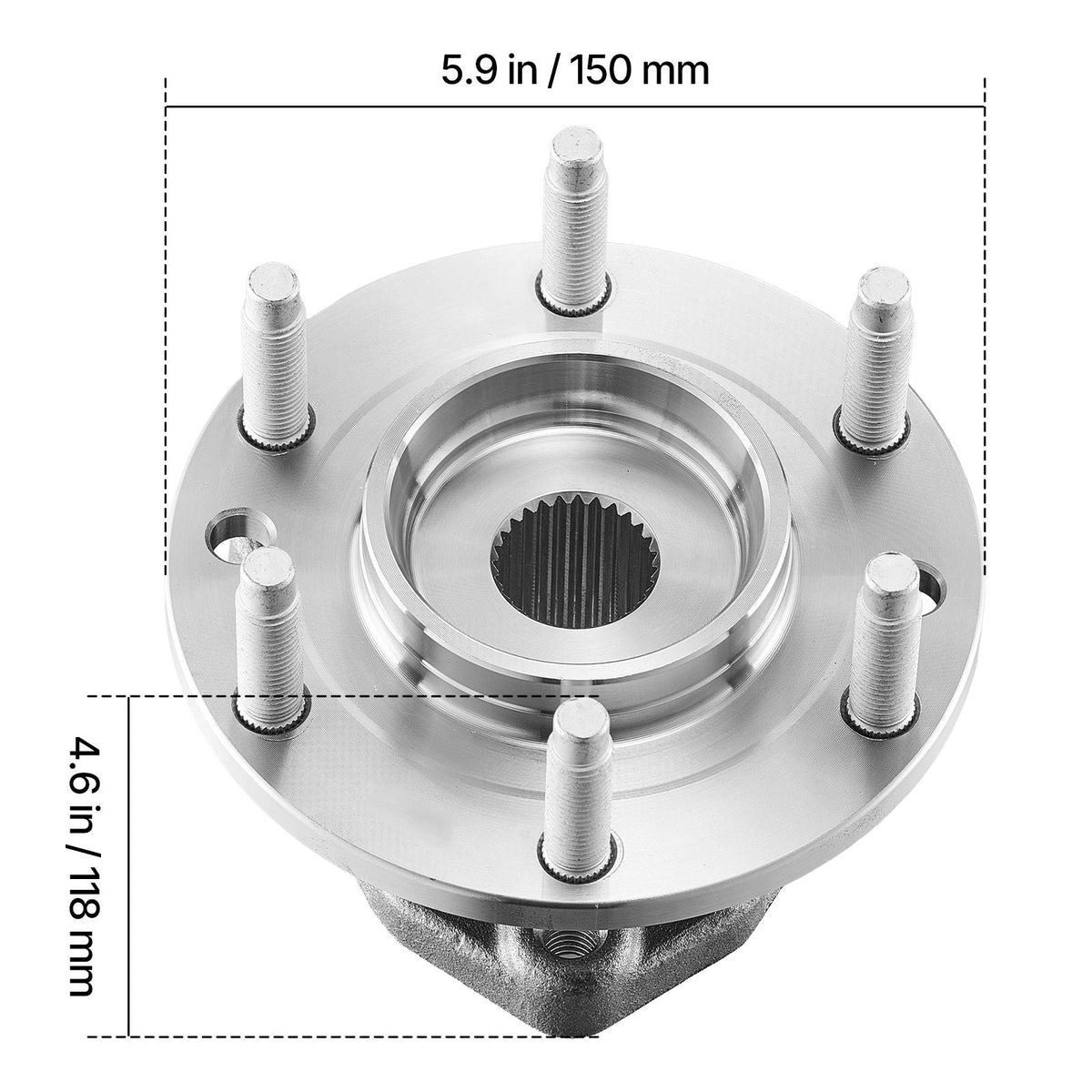 2PCS Front Wheel Bearing & Hub Assembly Fit for 2004-2007 Buick Rainier 2003-2006 Chevy SSR 2002-2009 GMC Envoy 2005-2009 Saab 9-7X OEM 513188, Wheel Bearing Hub Assembly Set with ABS Sensor