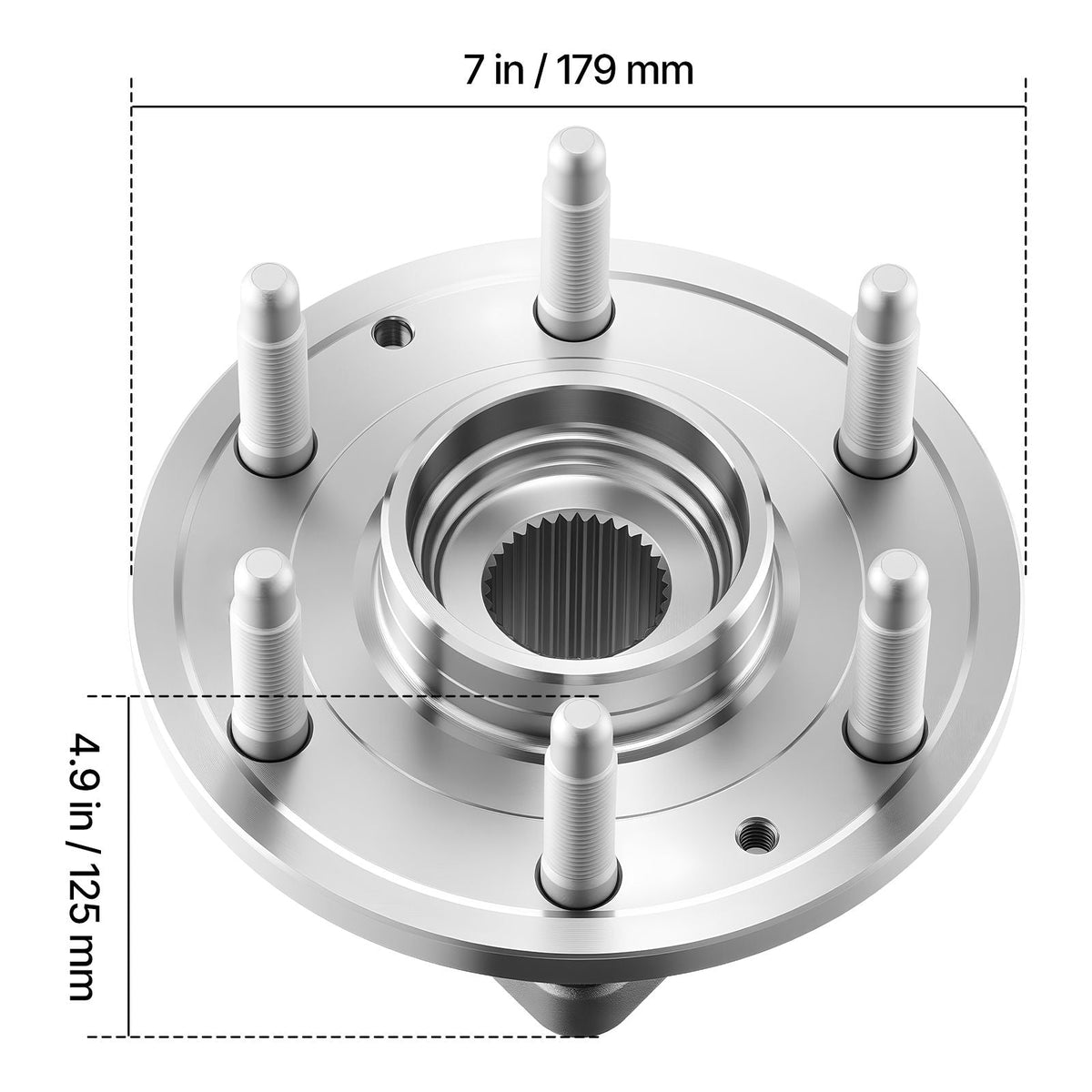 2PCS Front Wheel Bearing & Hub Assembly Fit for 2007-2013 Chevy Avalanche GMC Sierra 1500 Cadillac Escalade EXT 2007-2014 Tahoe OEM 515096, 6 Lugs with ABS Sensor, Wheel Bearing Hub Assembly Set