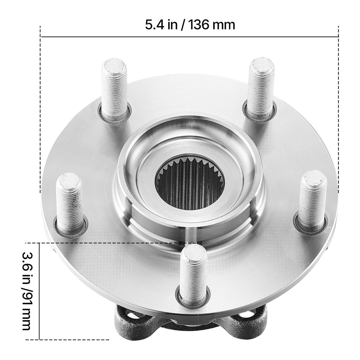2PCS Front Wheel Bearing & Hub Assembly Fit for 2014-2015 Nissan Rogue Select S Sport Utility 2013 Advance 2012 Sentra SE-R Spec V Sedan 4-Door 2.5L OEM 513298, Wheel Bearing Hub Assembly Set
