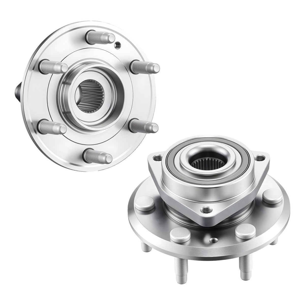 2PCS Front/Rear Wheel Bearing & Hub Assembly Fit for 2016-2017 Buick Enclave Convenience Leather Premium Sport Utility Chevy Traverse LS GMC Acadia OEM 513277, Wheel Bearing Hub Assembly Set