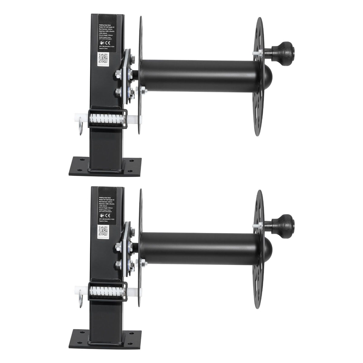 2PCS Heavy Duty Welding Cable Reels, Welding Cable Lead Reels for 150FT 1/0 & 125FT 2/0 Cable, Powder-Coated Steel Reel with Locking Pin for Service Trucks, Fleet Maintenance, Jobsites