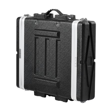 2U Rack Case, Standard 19 in Depth, Server Rack Cabinet with ABS Construction Handle Heavy-Duty Twist Butterfly Latches, Detachable Front & Back Panels, for Amps, Mixers, Microphone Receivers