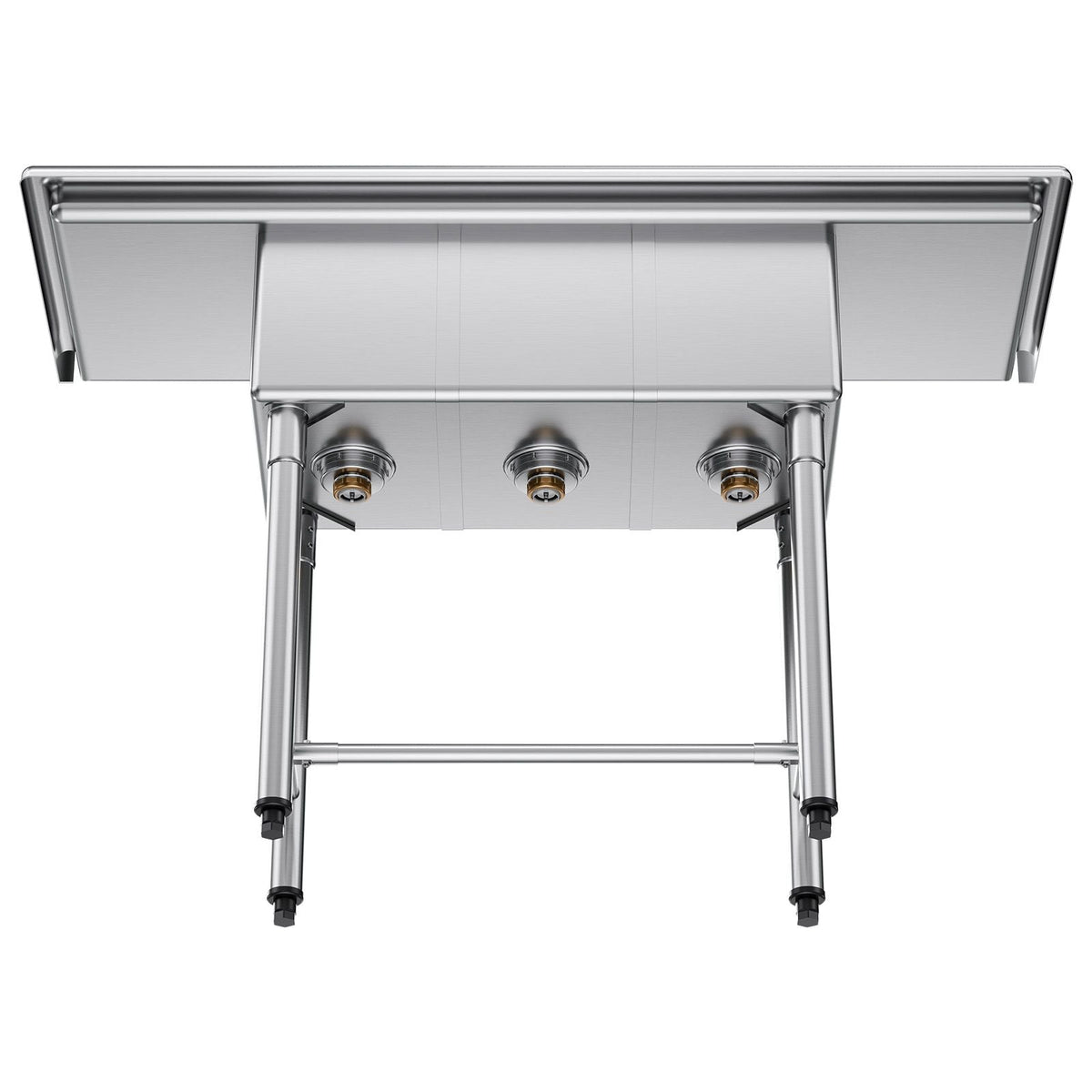 3 Compartment Sink, 18-Gauge 304 Stainless Steel, 10" x 14" x 10" Bowl Size, 3 Bay Commercial Kitchen Prep & Utility Sink with 2 Drainboards and Backsplash for Restaurant, Food Truck & Home Use