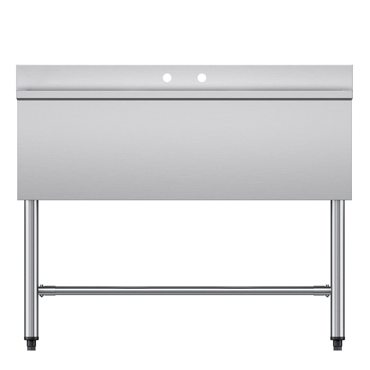 3 Compartment Sink, 18-Gauge 304 Stainless Steel, 10" x 14" x 10" Bowl Size, 3 Bay Commercial Under Bar Sink with Backsplash and Efficient Drainage for Kitchen, Restaurant, Food Truck & Home Use