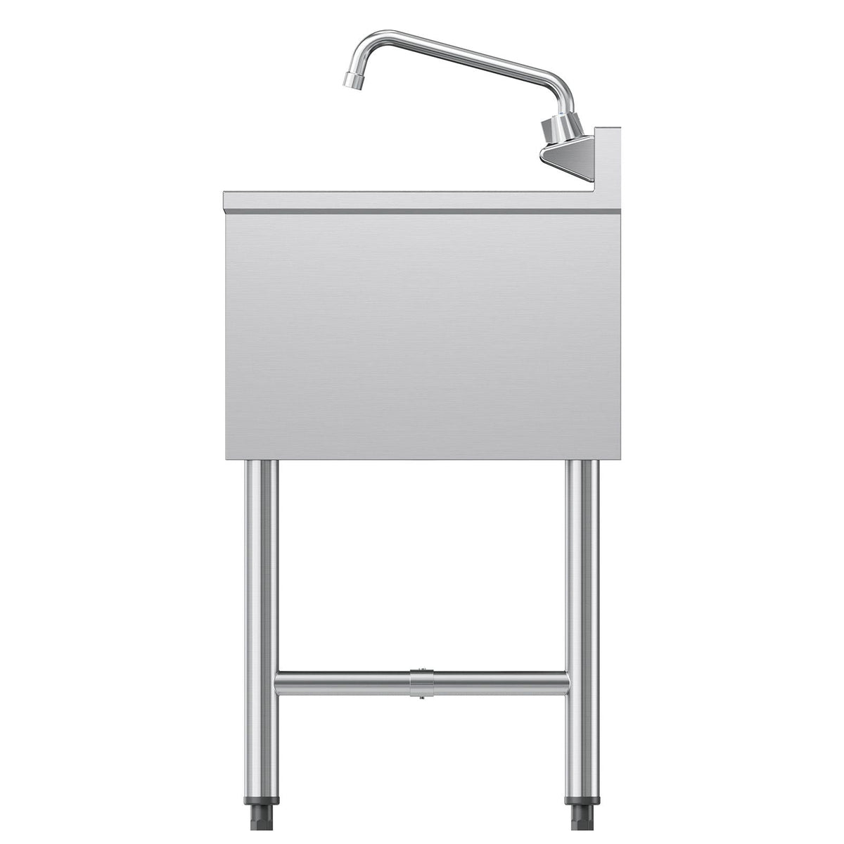 3 Compartment Sink, 18-Gauge 304 Stainless Steel, 10" x 14" x 10" Bowl Size, 3 Bay Commercial Under Bar Sink with Double Drainboard and Backsplash for Kitchen, Restaurant, Food Truck & Home Use