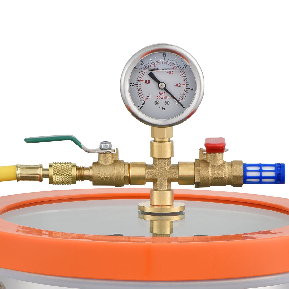 3 Gallon Vacuum Chamber, Upgraded Tempered Glass Lid Vacuum Degassing Chamber, 304 Stainless Steel Chamber, for Stabilizing Wood, Resin Degassing, Silicone Degassing and Plaster Degassing