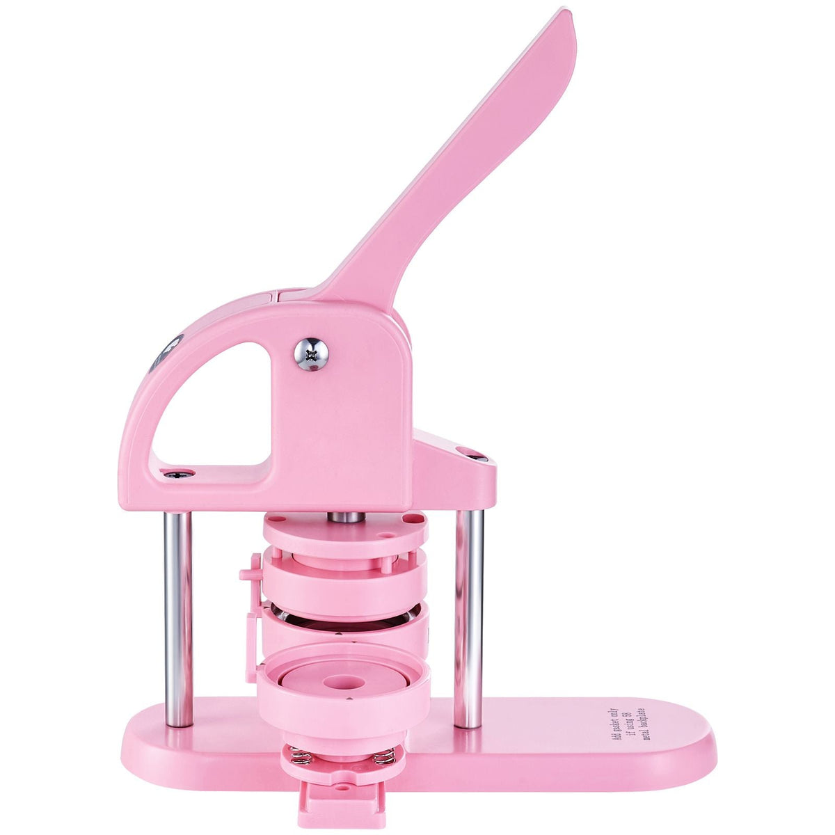 3-IN-1 Button Maker, 1/1.25/2.28 inch(25/32/58mm) Pin Maker, 300pcs Button Parts,Button Maker Machine with Panda Magic Book, Ergonomic Arc Handle Punch Press Kit, For Children DIY Gifts, Pink