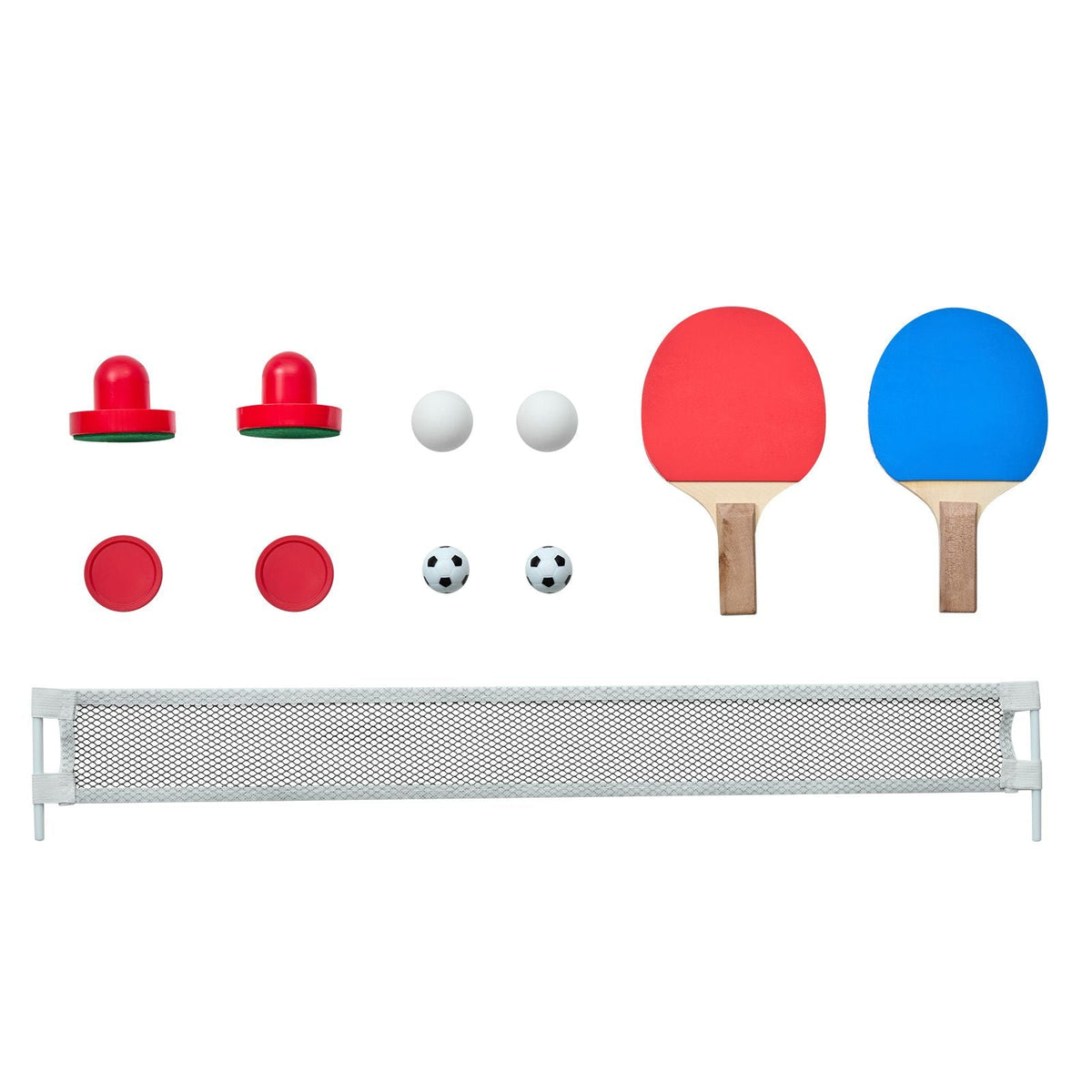 3-in-1 Combo Game Table Set, 54" Air Hockey Table, Multi Combination Table with Air Hockey, Ping Pong, Foosball, Pushers & Pucks, Air Powered Arcade Hockey Table for Family Game Room Office