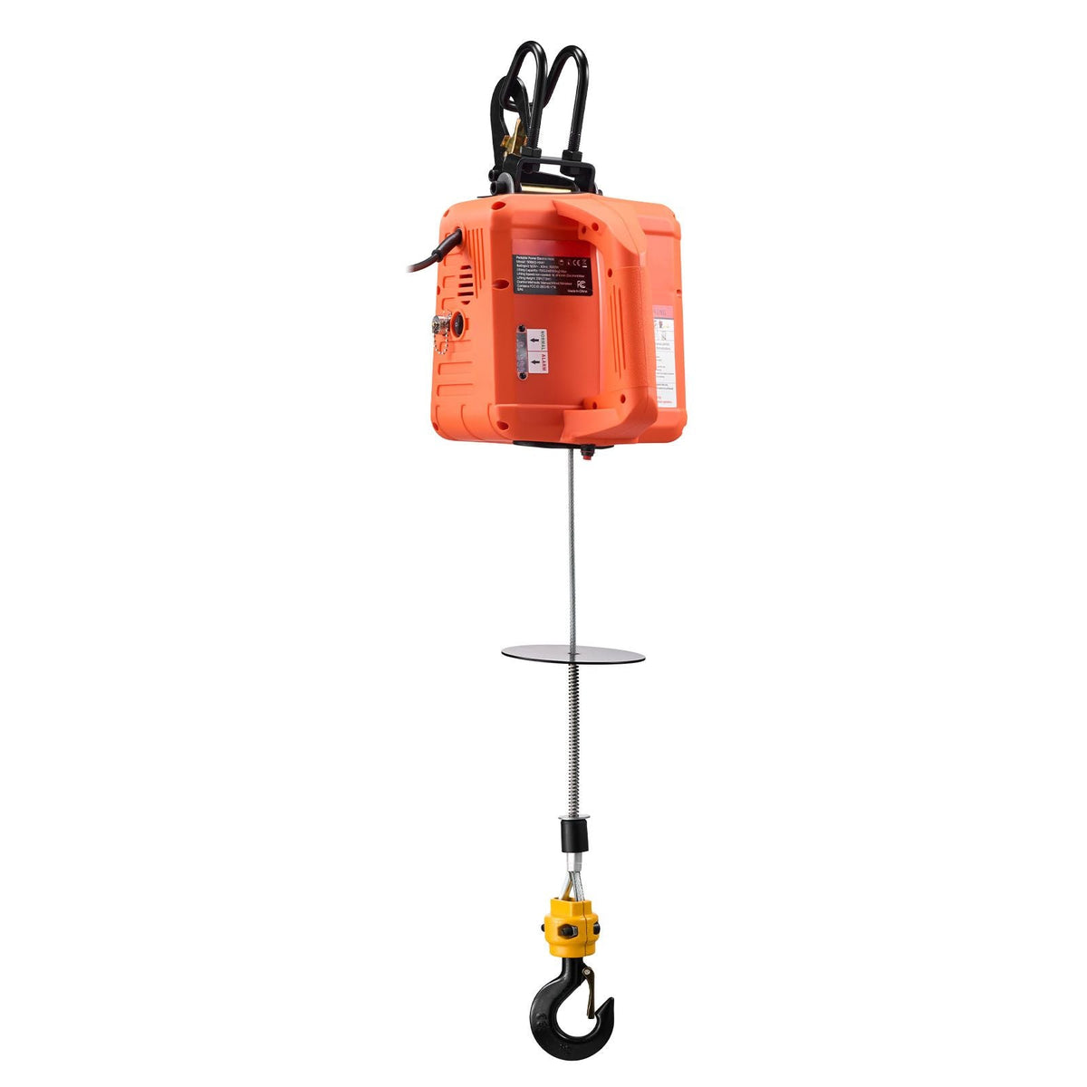3-in-1 Electric Hoist Winch, 1100 lbs Capacity, 1500W Portable Electric Power Winch, 25 ft Lifting Height, 16.4 ft/min with Manual, Wired & Wireless Remote Control for Factory, Warehouss, Garage