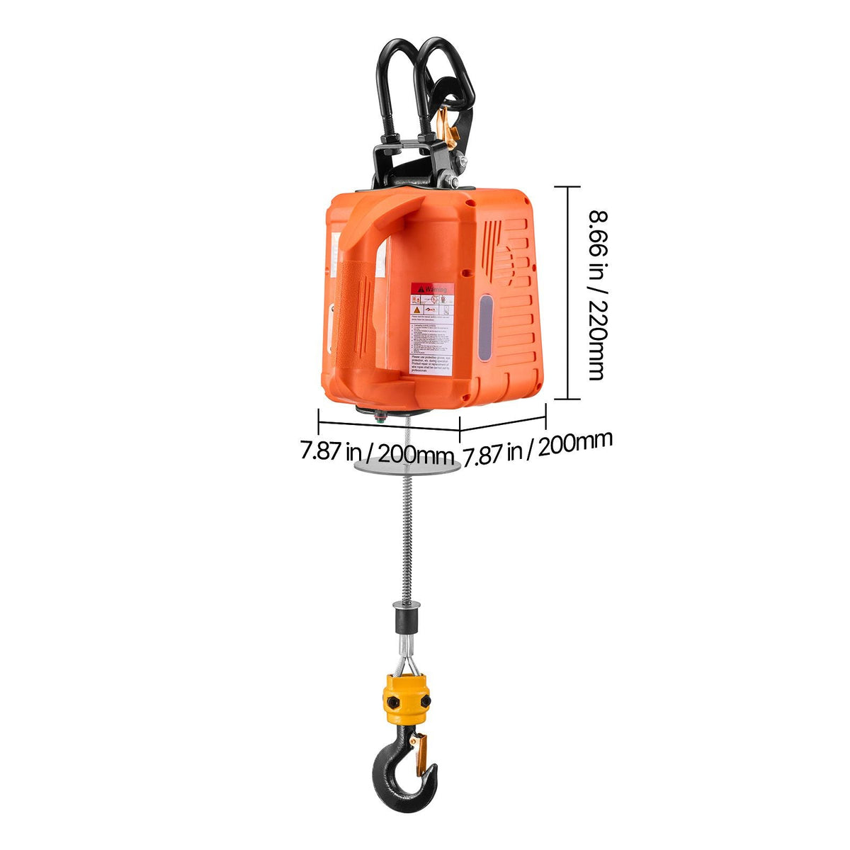 3-in-1 Electric Hoist Winch, 1100 lbs Capacity, 1500W Portable Power Winch, 30 ft Lifting Height, 16 ft/min with Wire and Wireless Remote Control, for Garage, Warehouse, Factory Lifting Towing