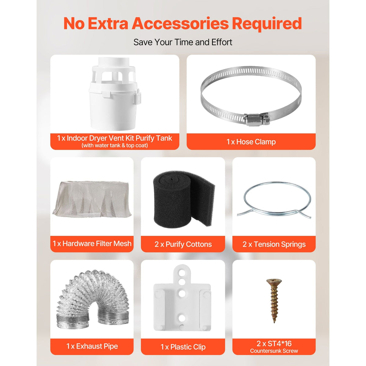 3-in-1 Indoor Dryer Vent Kit, with Bucket for Electric Dryer with 4-Inch by 5-Feet Extendable Exhaust Hose, Premium Quality & Light Weight & No Extra Accessories Required for Apartments, RVs