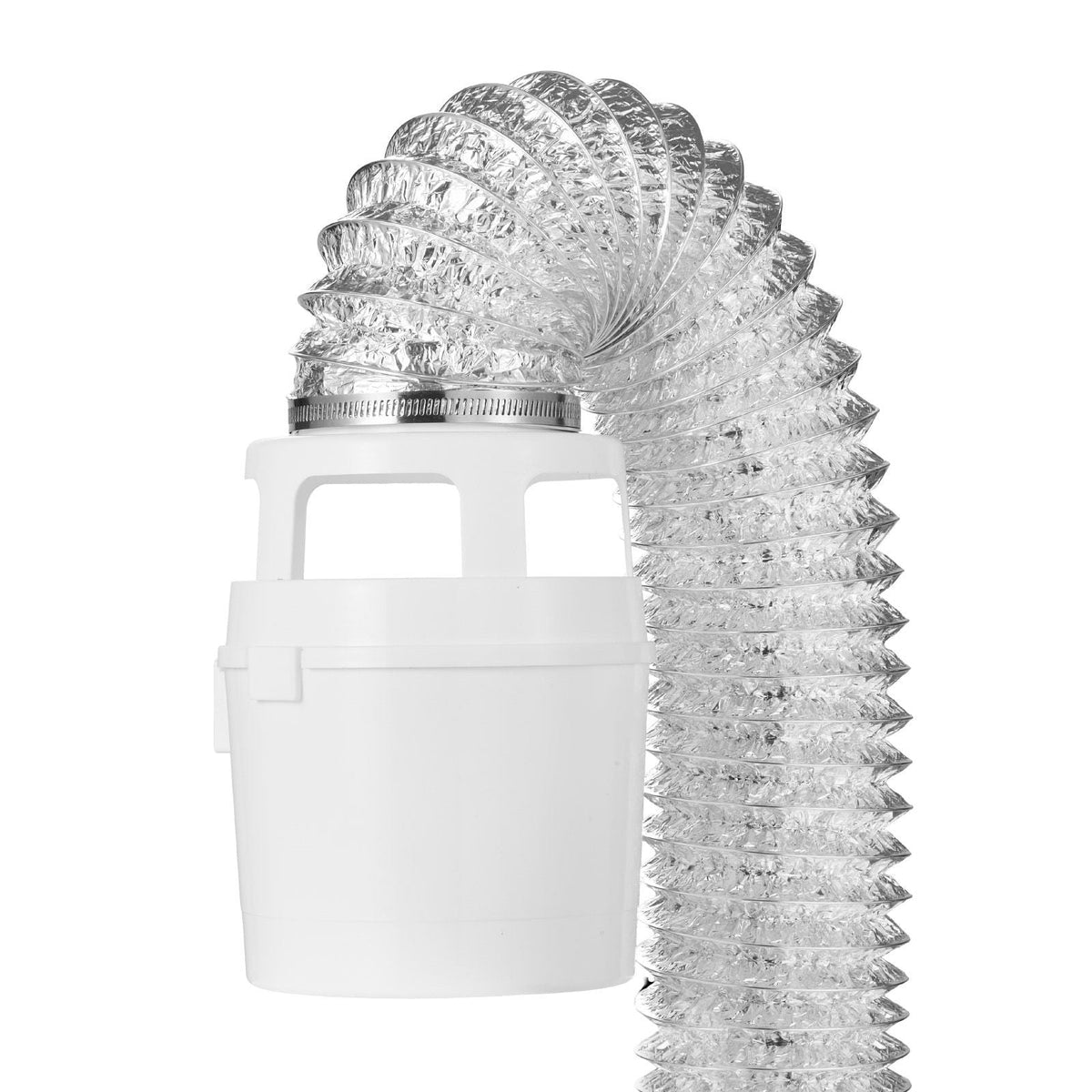 3-in-1 Indoor Dryer Vent Kit, with Bucket for Electric Dryer with 4-Inch by 5-Feet Extendable Exhaust Hose, Premium Quality & Light Weight & No Extra Accessories Required for Apartments, RVs