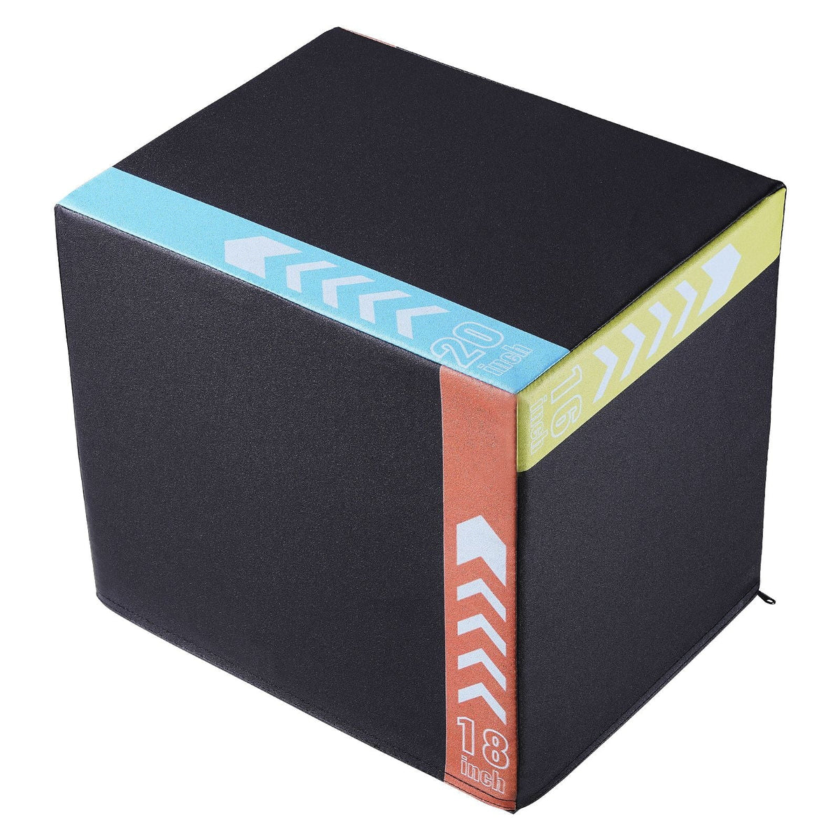 3 in 1 Plyometric Jump Box, 20/18/16 Inch Cotton Plyo Box, Platform & Jumping Agility Box, Anti-Slip Fitness Exercise Step Up Box for Home Gym Training, Conditioning Strength Training, Black
