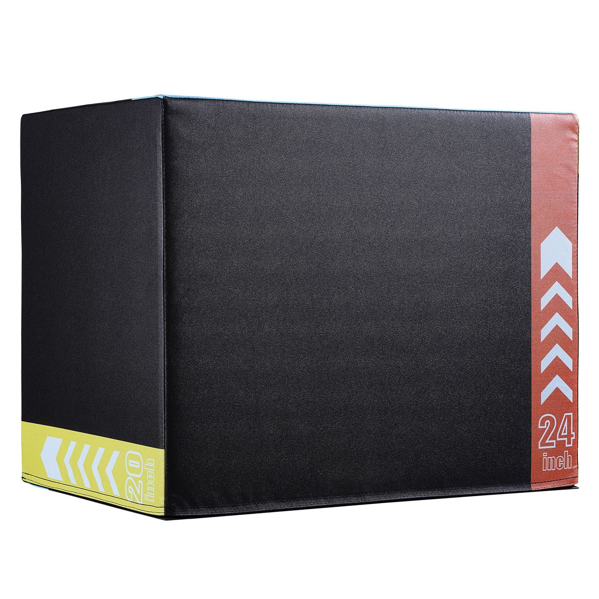 3 in 1 Plyometric Jump Box, 30/24/20 Inch Cotton Plyo Box, Platform & Jumping Agility Box, Anti-Slip Fitness Exercise Step Up Box for Home Gym Training, Conditioning Strength Training, Black