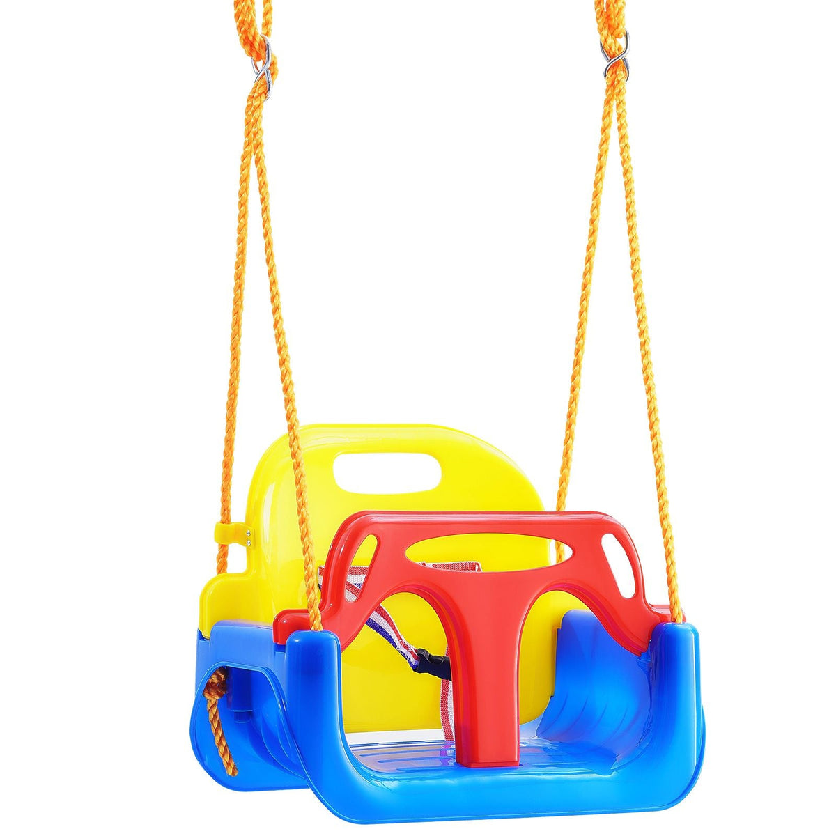 3-in-1 Toddler Swing Seat, 200 lbs Weight Capacity Baby Swing Seat, with Adjustable Ropes and Snap Hooks, Snug & Secure Detachable Infants to Teens Kids Swing Seat, for Outdoor and Indoor