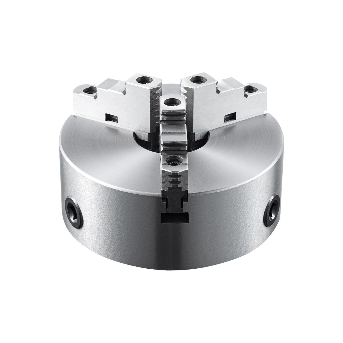 3-Jaw Lathe Chuck, 8'', Self-Centering Lathe Chuck, 0.16-8 in/4-200 mm Clamping Range with T-key Fixing Screws Hexagon Wrench, for Lathe 3D Printer Machining Center Milling Drilling Machine