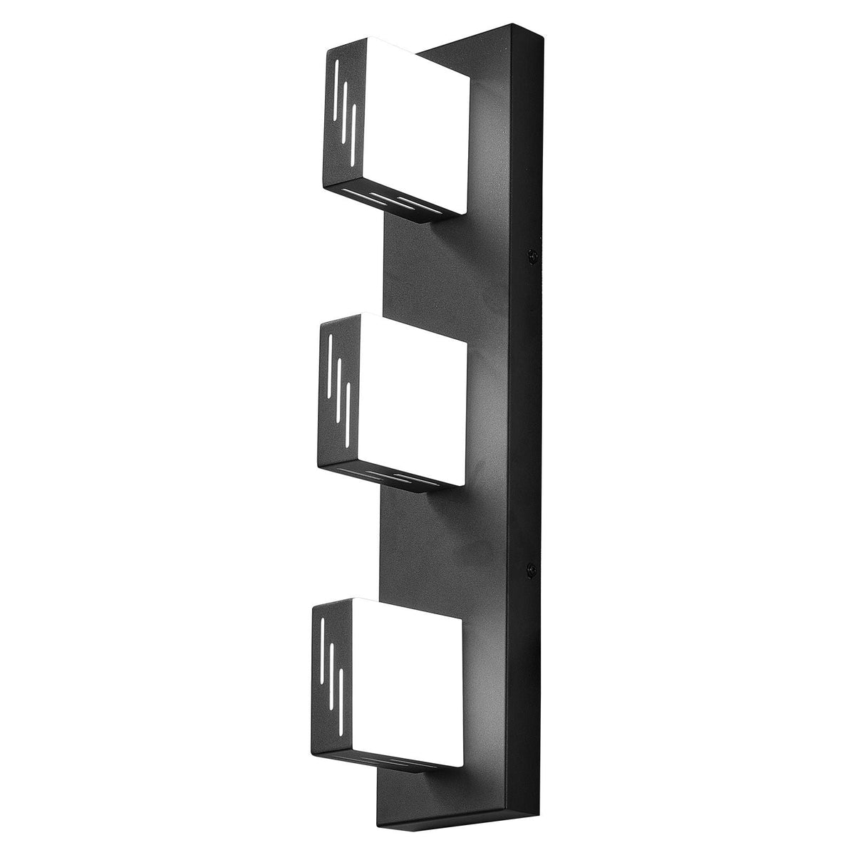3-Light LED Modern Vanity Light Fixtures, 19.69-Inch, Black Finish Bathroom Wall Lighting Fixture Over Mirror, with IP44 Waterproof, for Bathroom, Living Room, Bedroom, Hallway, Cool White 6000K