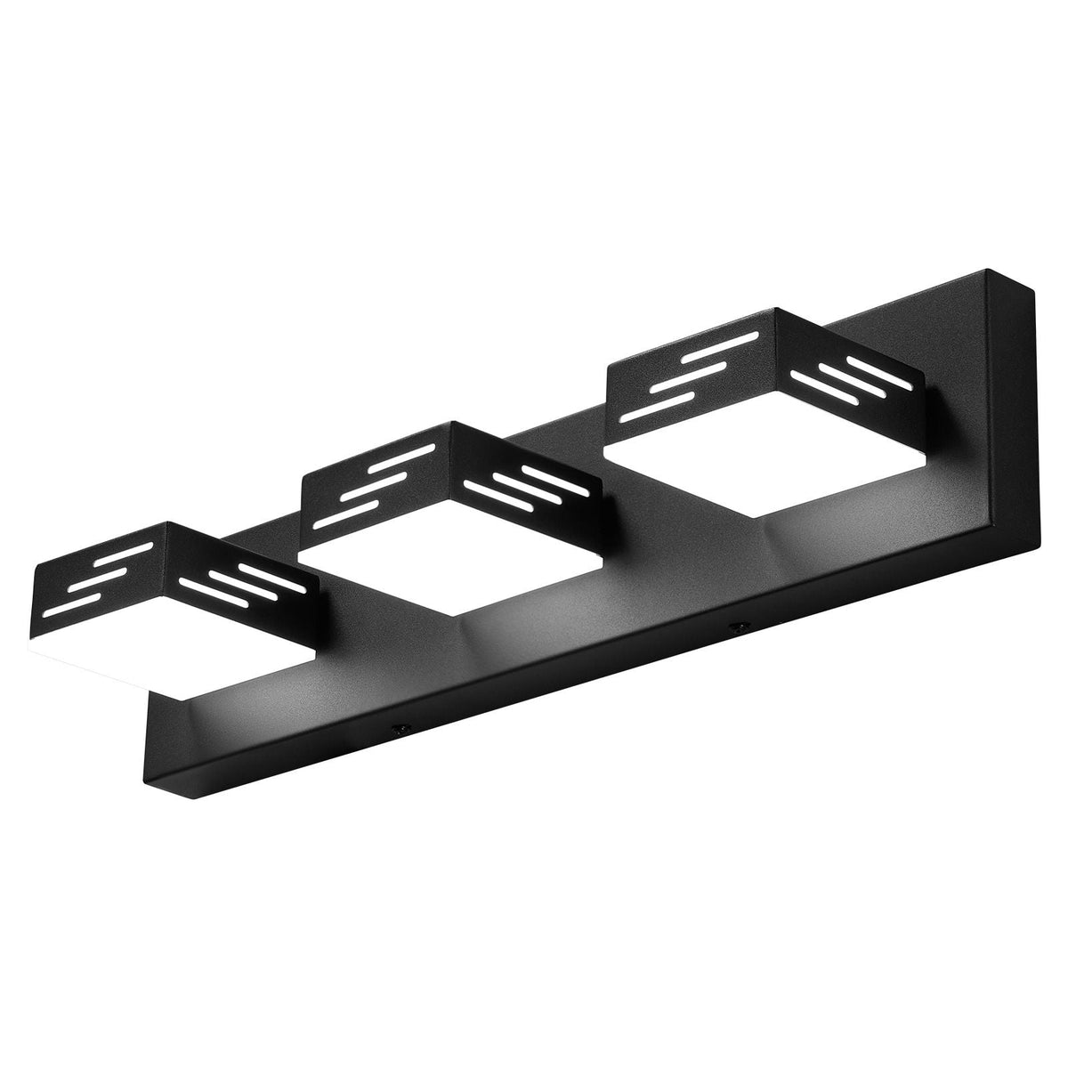 3-Light LED Modern Vanity Light Fixtures, 19.69-Inch, Black Finish Bathroom Wall Lighting Fixture Over Mirror, with IP44 Waterproof, for Bathroom, Living Room, Bedroom, Hallway, Cool White 6000K