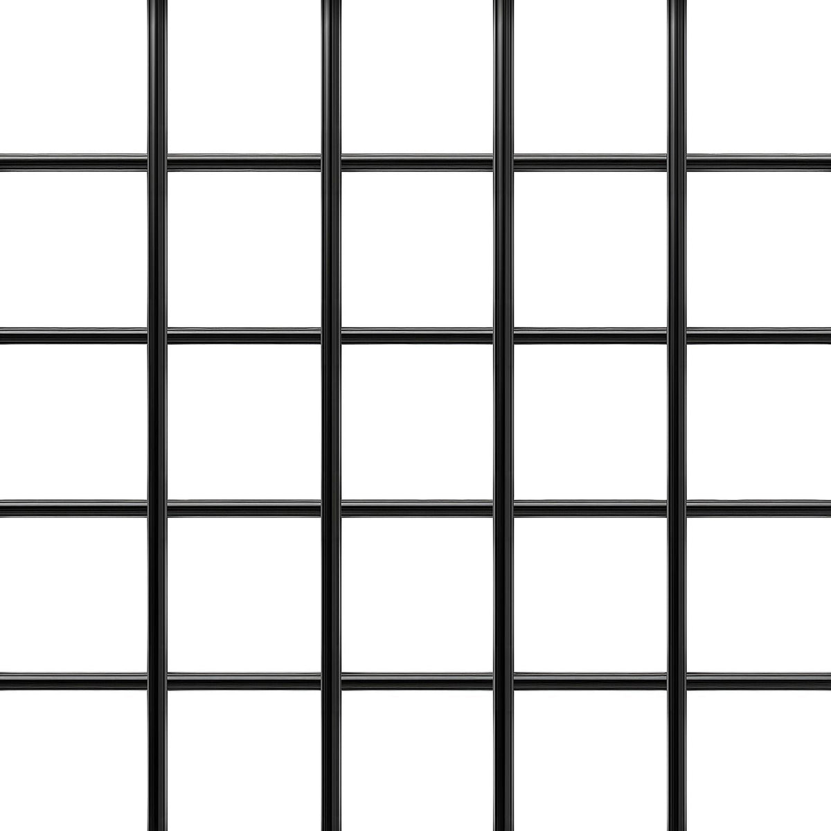 3 Packs Grid Wall Panels, 2 x 6 ft Wire Grid Panels Display Rack, Wall-Mounted Art Display Shelf, Black Carbon Steel Wall Hanging Gridwall for Craft Show, Decoration, Storage, Notice Board