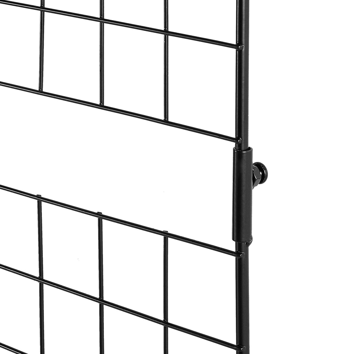 3 Packs Grid Wall Panels, 2 x 6 ft Wire Grid Panels Display Rack, Wall-Mounted Art Display Shelf, Black Carbon Steel Wall Hanging Gridwall for Craft Show, Decoration, Storage, Notice Board