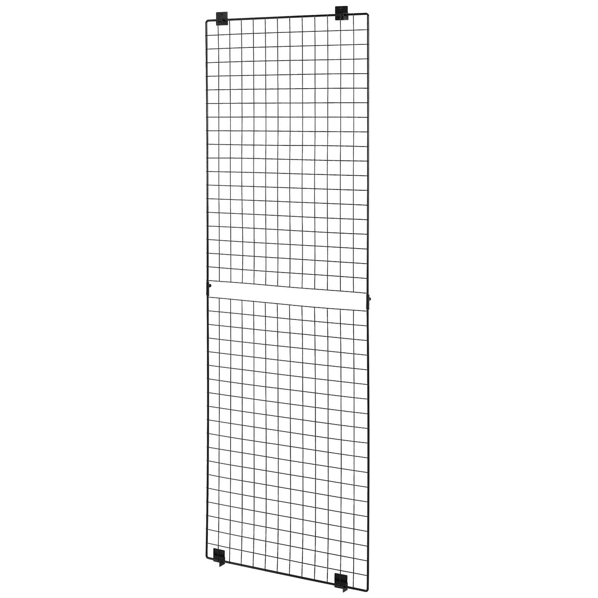 3 Packs Grid Wall Panels, 2 x 6 ft Wire Grid Panels Display Rack, Wall-Mounted Art Display Shelf, Black Carbon Steel Wall Hanging Gridwall for Craft Show, Decoration, Storage, Notice Board