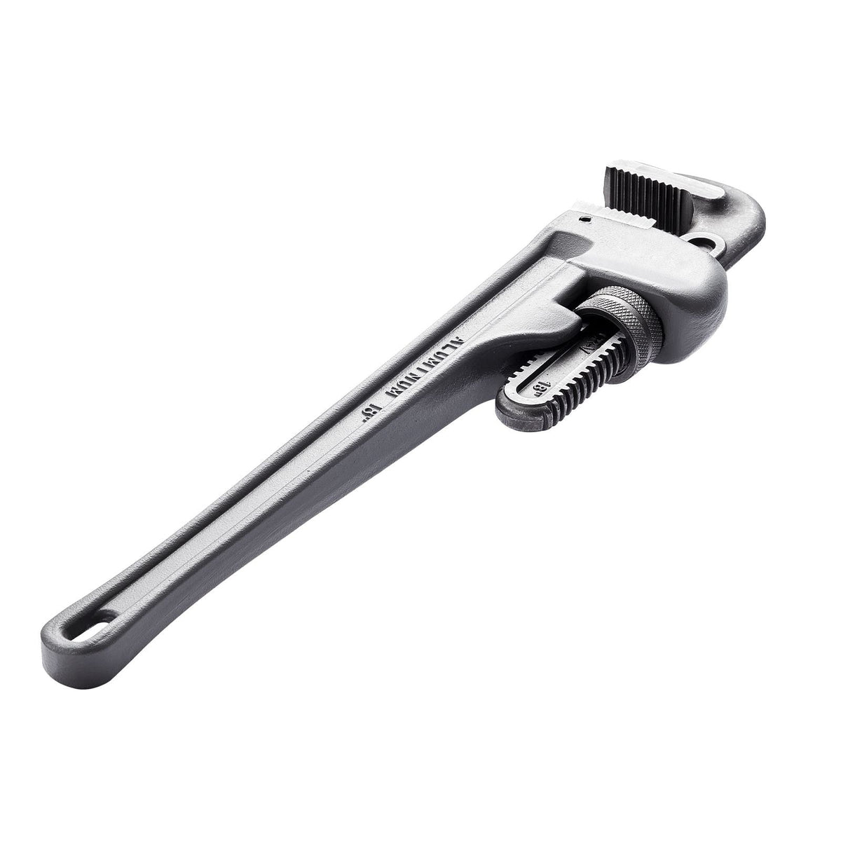3-Piece Pipe Wrench Set, 10" 14" 18" Aluminum Straight Pipe Wrench, Adjustable Plumbing Wrench, with High Strength Jaw and Ergonomic Handle, Hangable Design, for Water Pipes, Automotive Repairs