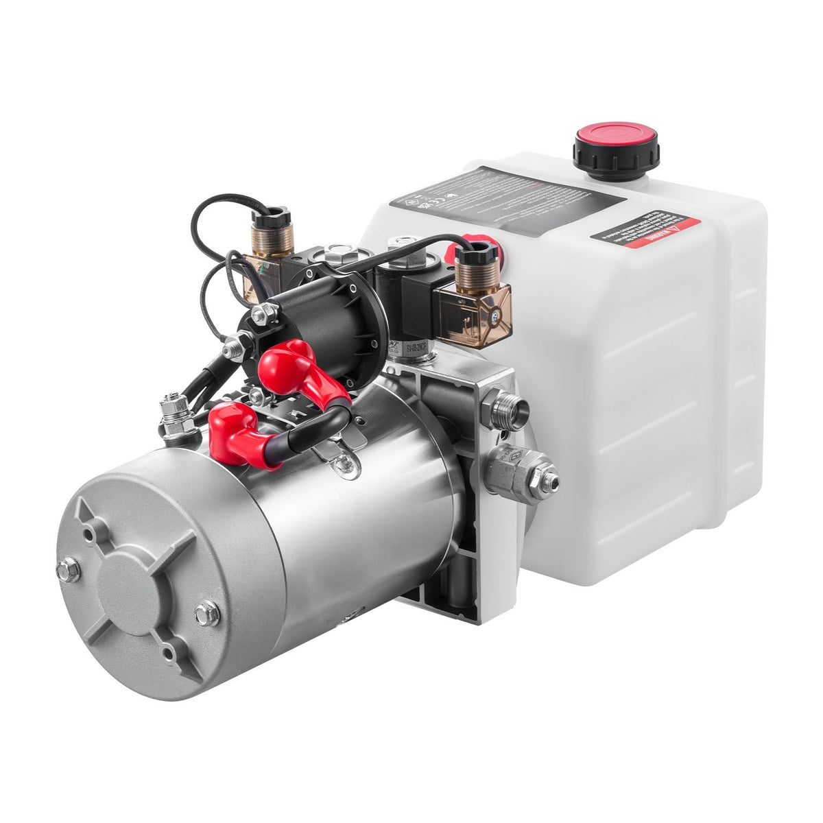 3 Quart Hydraulic Power Unit, Double Acting Dump Trailer Pump, 3200 PSI Max Relief Pressure & 0.91 GPM Flow Rate, DC 12V Hydraulic Pump with Metal Reservoir for Dump Trailer Car Lifting