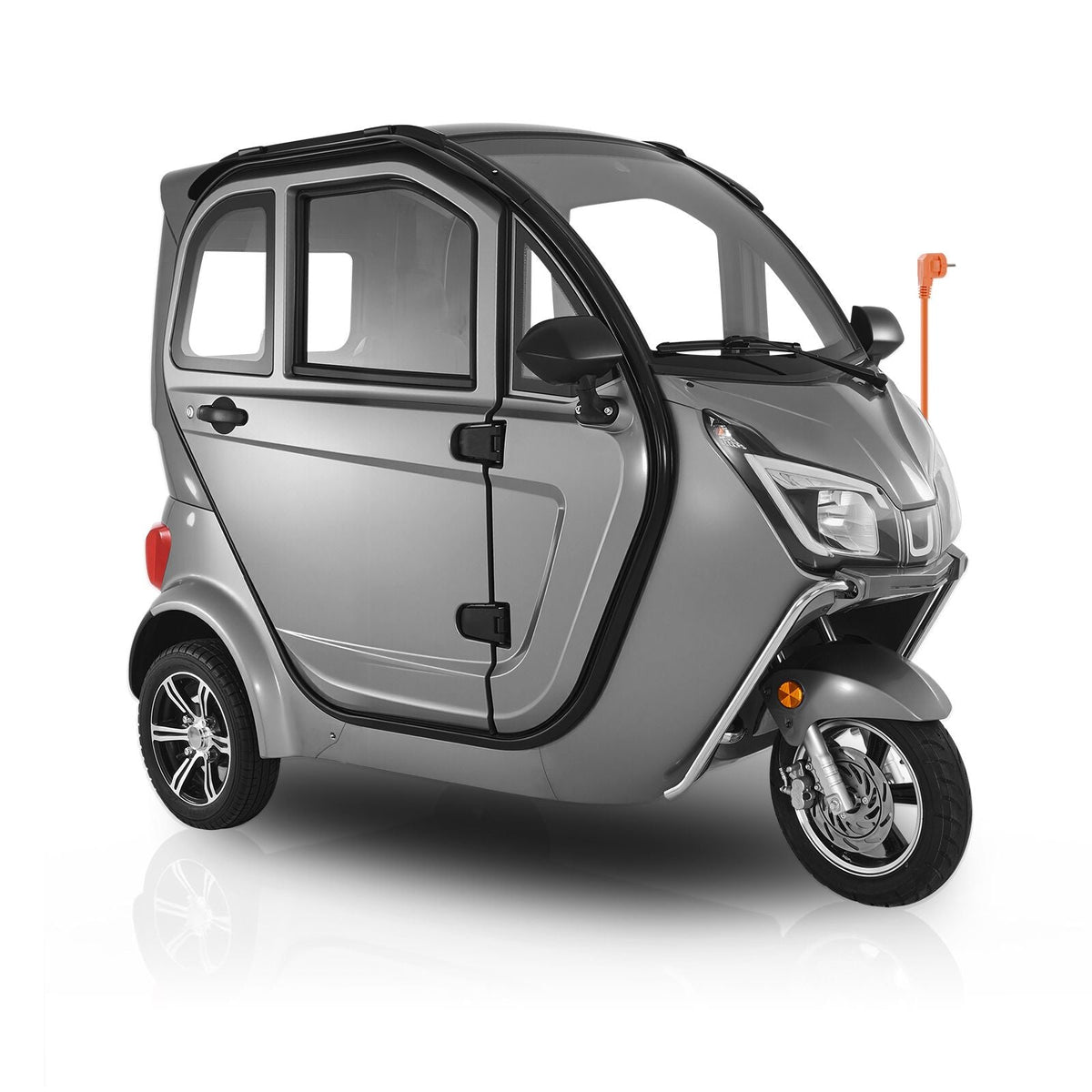 3-Wheel Enclosed Mobility Scooter for Seniors Adults, 650lbs Capacity, 3-Seater 1500W Electric Recreational Mobility Scooter 37 Miles Long Range, Remote Unlock, All-Terrain for Shopping Touring