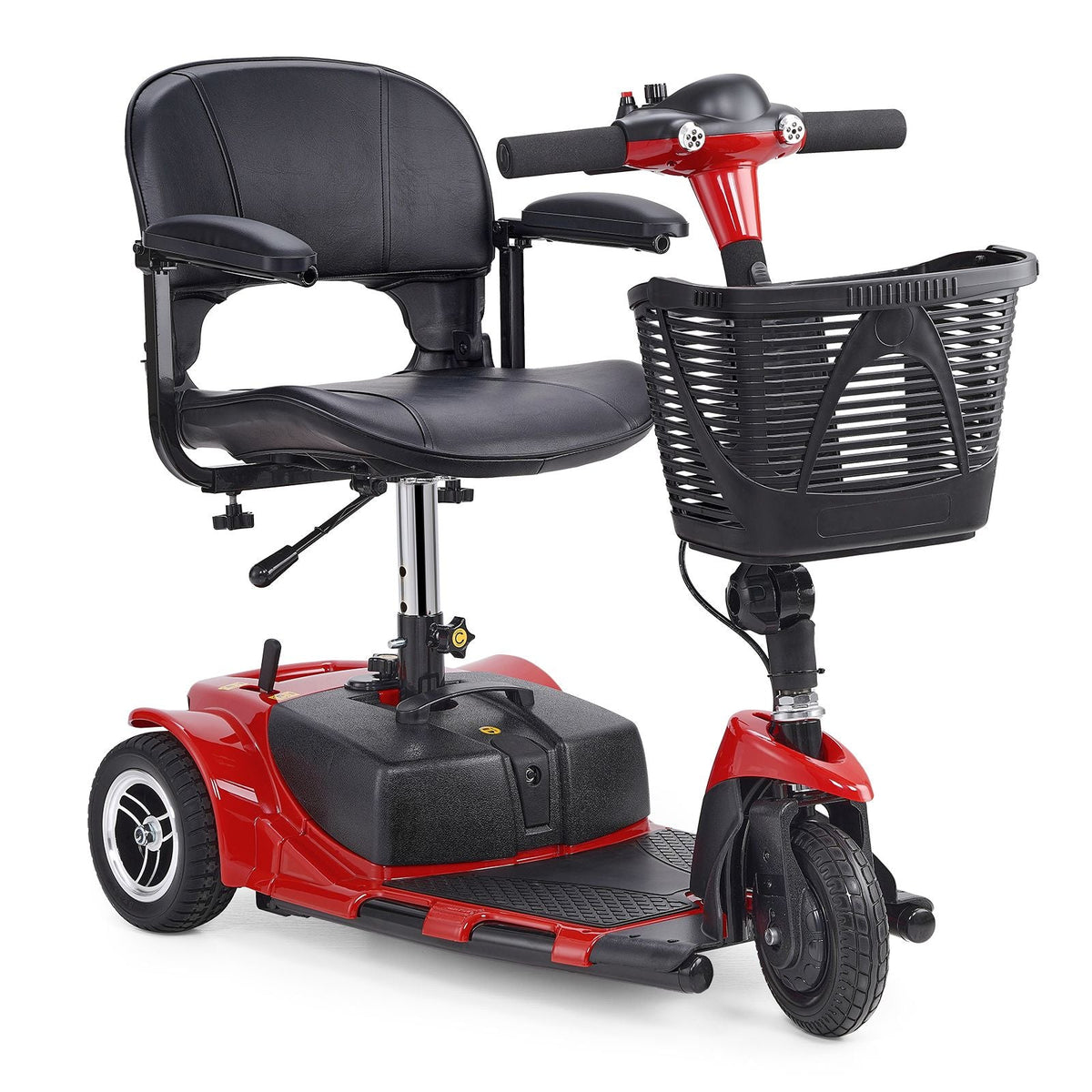 3 Wheel Folding Mobility Scooter for Adults & Seniors, Heavy-Duty Electric Powered Mobility Scooter & 12 Mile Long Range, All Terrain Travel Wheelchair with 9° Climbing Capacity, 265lb Capacity