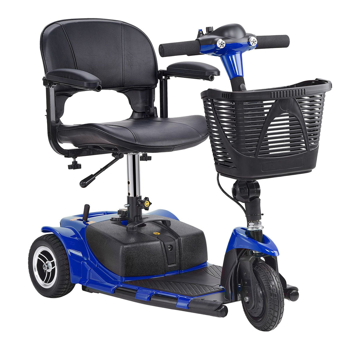 3 Wheel Folding Mobility Scooter for Adults & Seniors, Heavy-Duty Electric Powered Mobility Scooter & 12 Mile Long Range, All Terrain Travel Wheelchair with 9° Climbing Capacity, 265lb Capacity