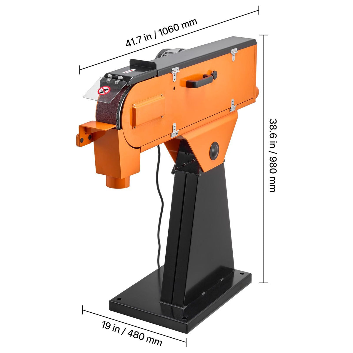 3" x 79" Belt Grinder Sander, 2200W 1000RPM Industrial-Grade Grinding Sanding Machine with 0° - 45° Adjustable Angle & Dust Collection Port for Professional Woodworking Metalworking, 230V