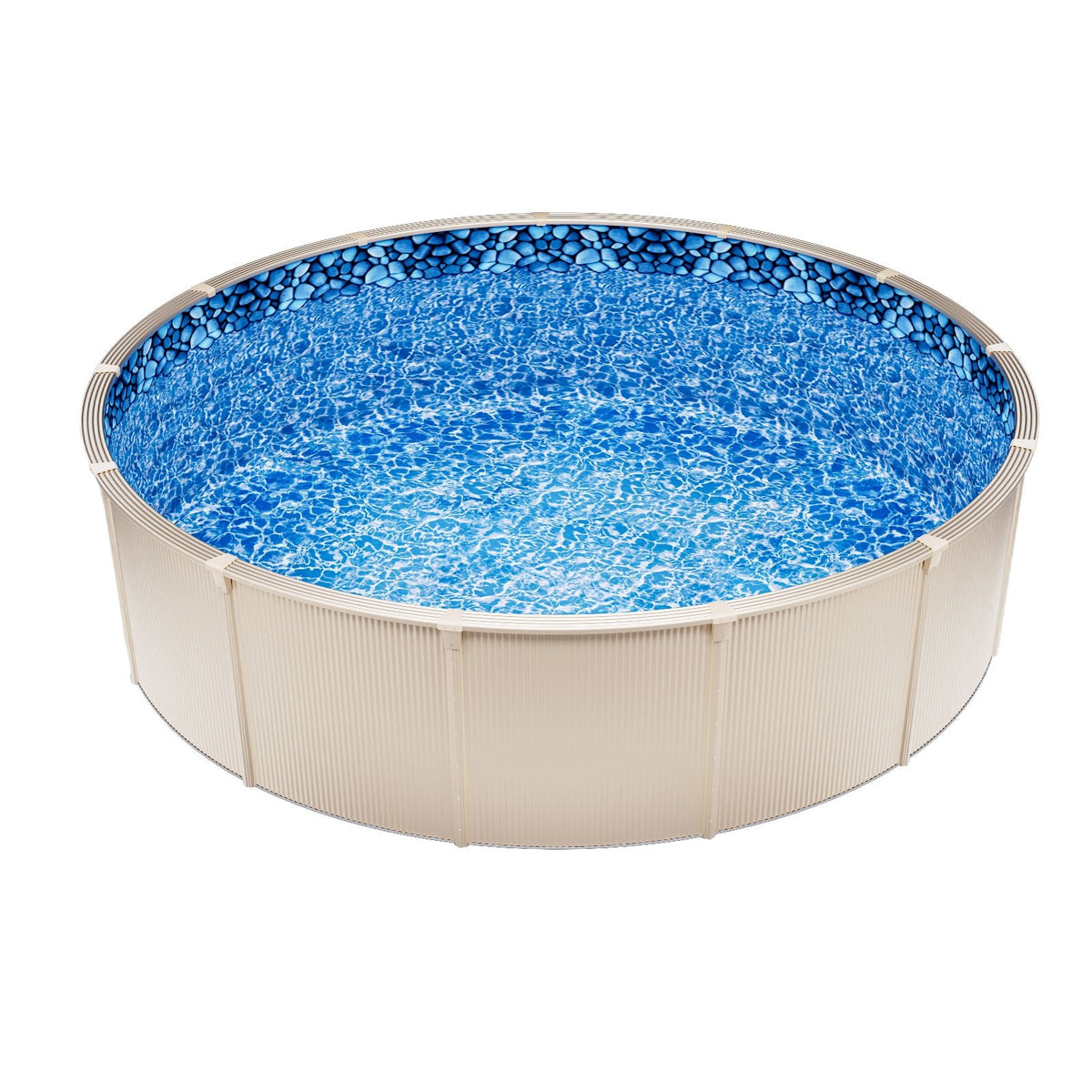 30-ft Round Above Ground Pool Liner, Overlap Pool Liners, Standard Gauge Vinyl, 48-to-54inch Wall Height, Designed for Steel Sided Above-Ground Swimming Pools