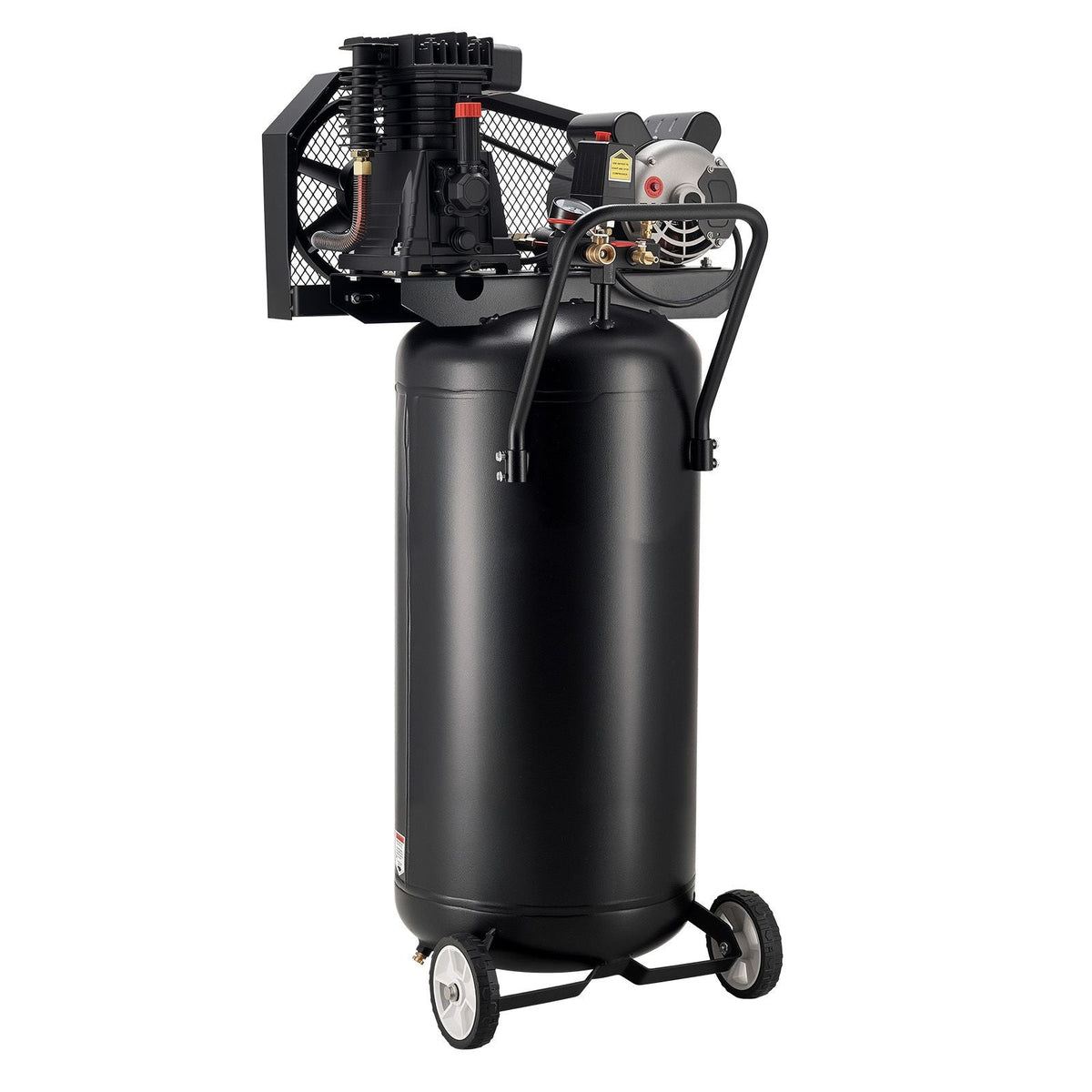 30-Gallon Air Compressor, 2HP 5.3SCFM at 90PSI, Max 125PSI Pressure Oil-Lubricated Air Compressor Tank, Portable on Wheels for Auto Repair, Tire Inflation, Spray Painting, Woodwork Nailing, 120V