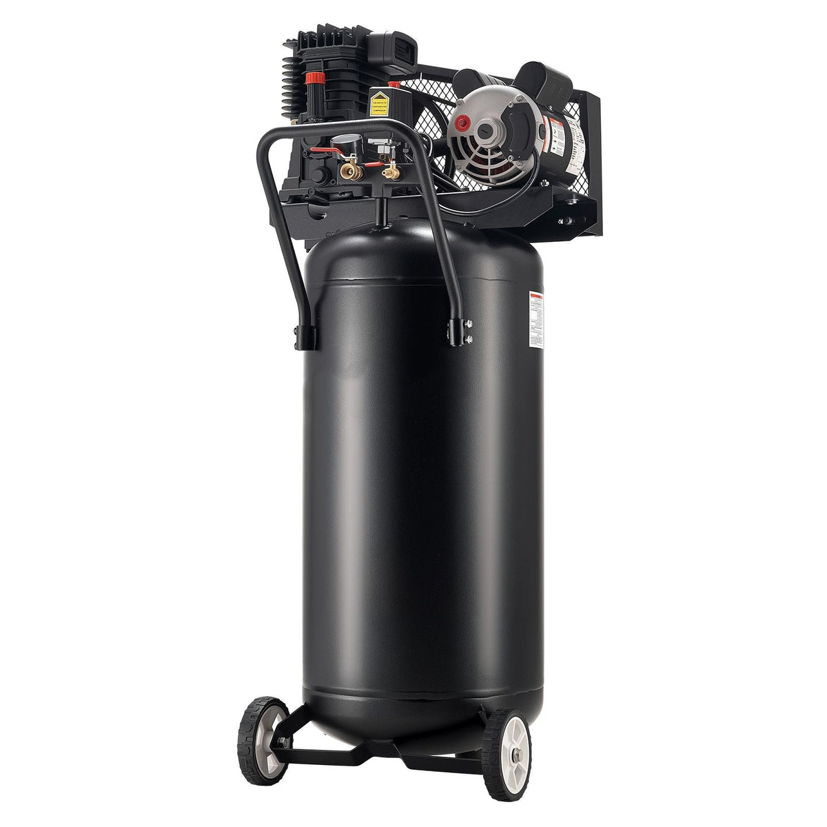30-Gallon Air Compressor, 2HP 5.3SCFM at 90PSI, Max 125PSI Pressure Oil-Lubricated Air Compressor Tank, Portable on Wheels for Auto Repair, Tire Inflation, Spray Painting, Woodwork Nailing, 120V