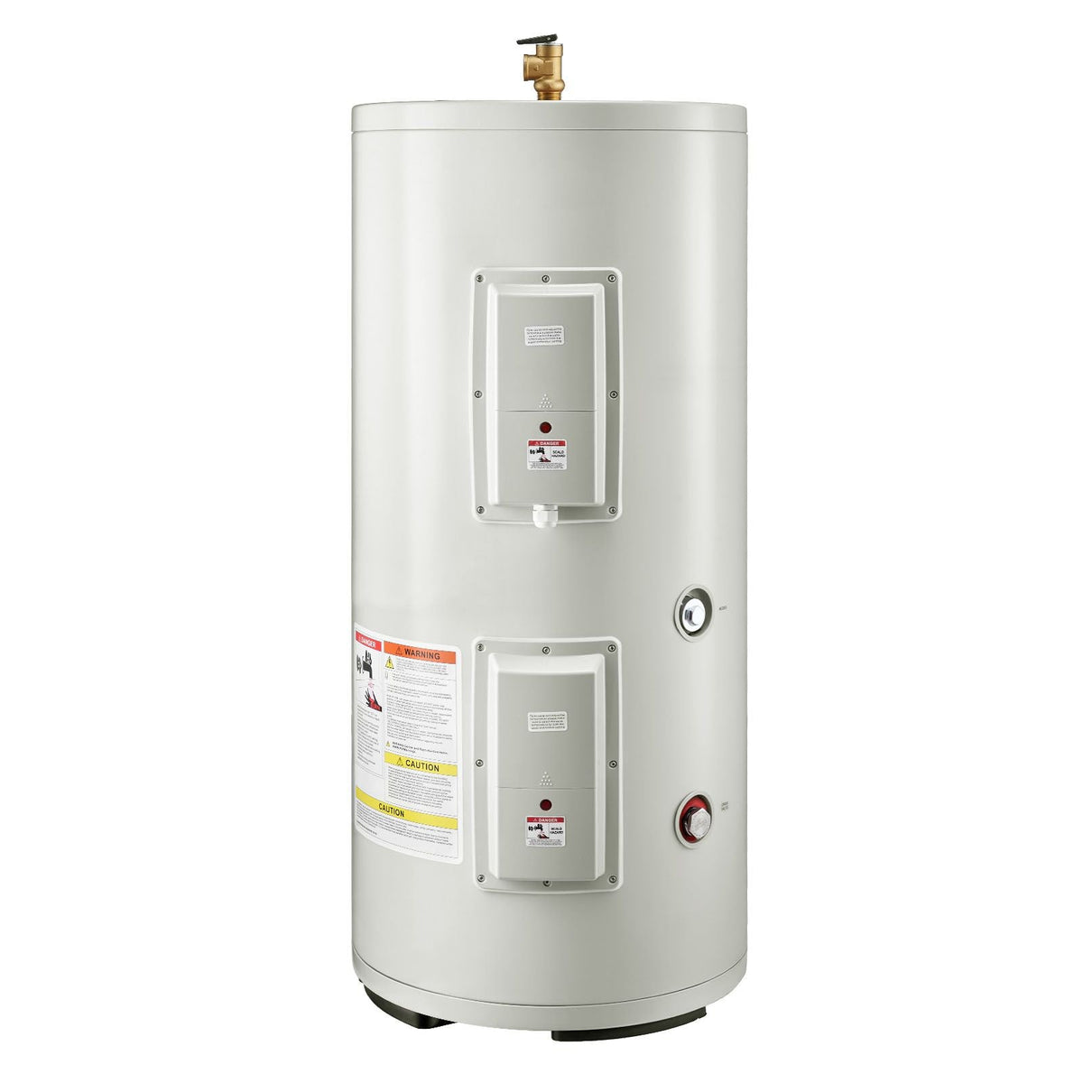 30 Gallon Electric Tank Water Heater, 5000W Point-of-Use Hot Water Heater with LED Display, Knob Control, Top Outlet, 240V with T&P Valve for Large Families, Small Commercial Spaces, Gray