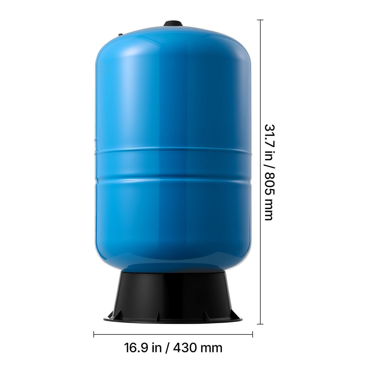 30-Gallon Vertical Well Pressure Tank, Pre-Charged Pressurized Water Tank for Well Pumps, Heavy-Duty Carbon Steel Water Storage Container for Home, School, Farm & Irrigation Systems