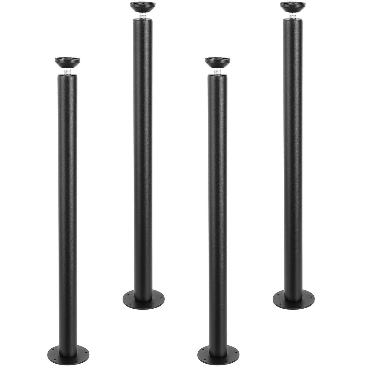30 Inch Adjustable Desk Legs, Reinforced Steel Office Table Furniture legs Set of 4 for DIY, 1200 lbs Load Capacity Heavy Duty Desk Legs, Quick Instalation Legs with Adjustable Foot Cup Black