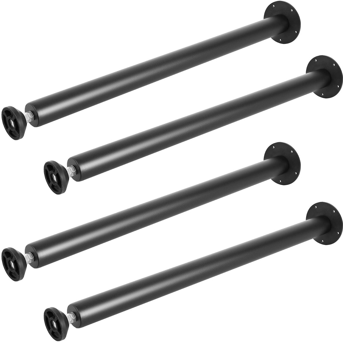 30 Inch Adjustable Desk Legs, Reinforced Steel Office Table Furniture legs Set of 4 for DIY, 1200 lbs Load Capacity Heavy Duty Desk Legs, Quick Instalation Legs with Adjustable Foot Cup Black
