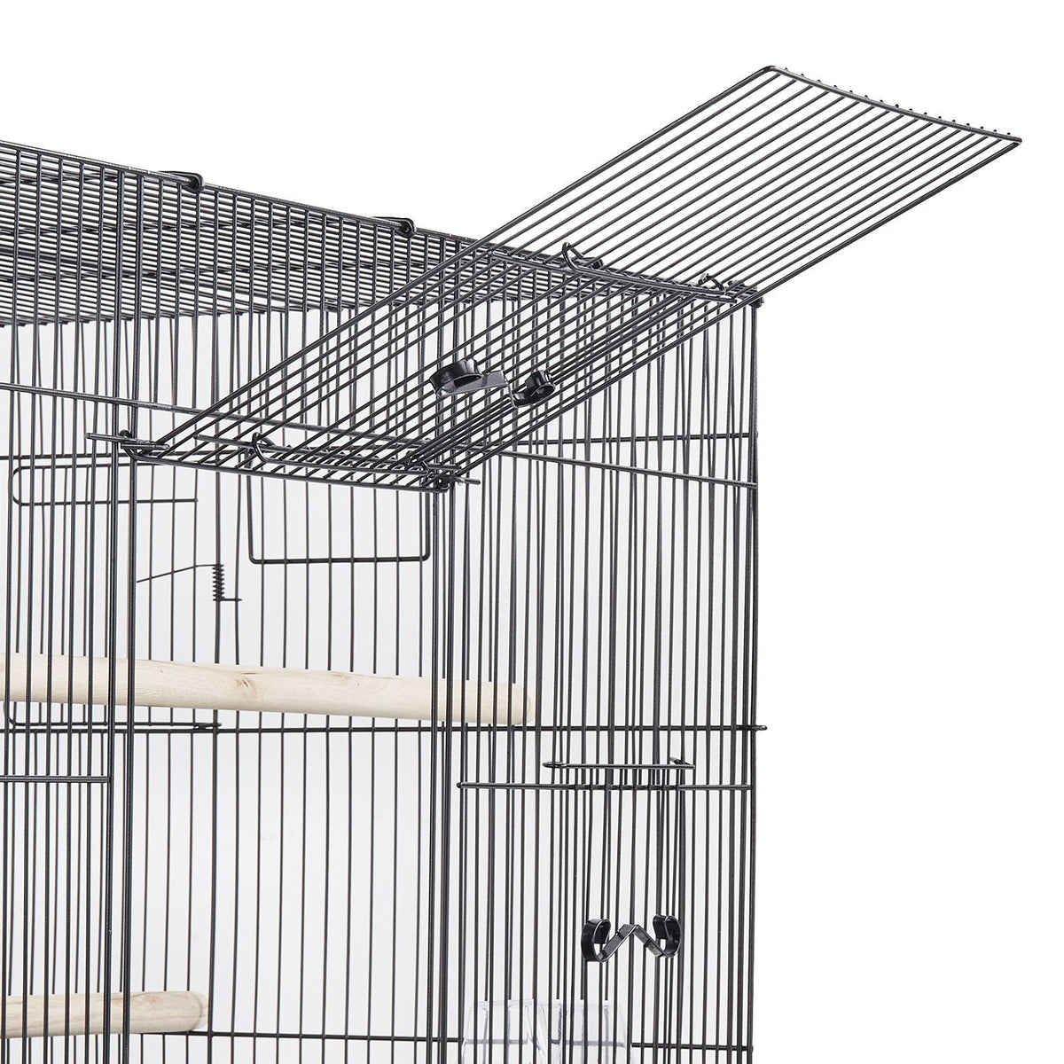 30 inch Bird Cage, Metal Large Parakeet Cages for Cockatiels Small Parrot Budgies Lovebirds Canaries, Pet Bird Cage with Rolling Stand and Tray