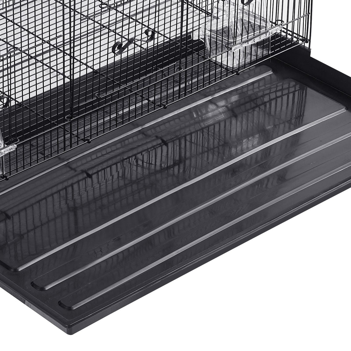 30 inch Bird Cage, Metal Large Parakeet Cages for Cockatiels Small Parrot Budgies Lovebirds Canaries, Pet Bird Cage with Rolling Stand and Tray