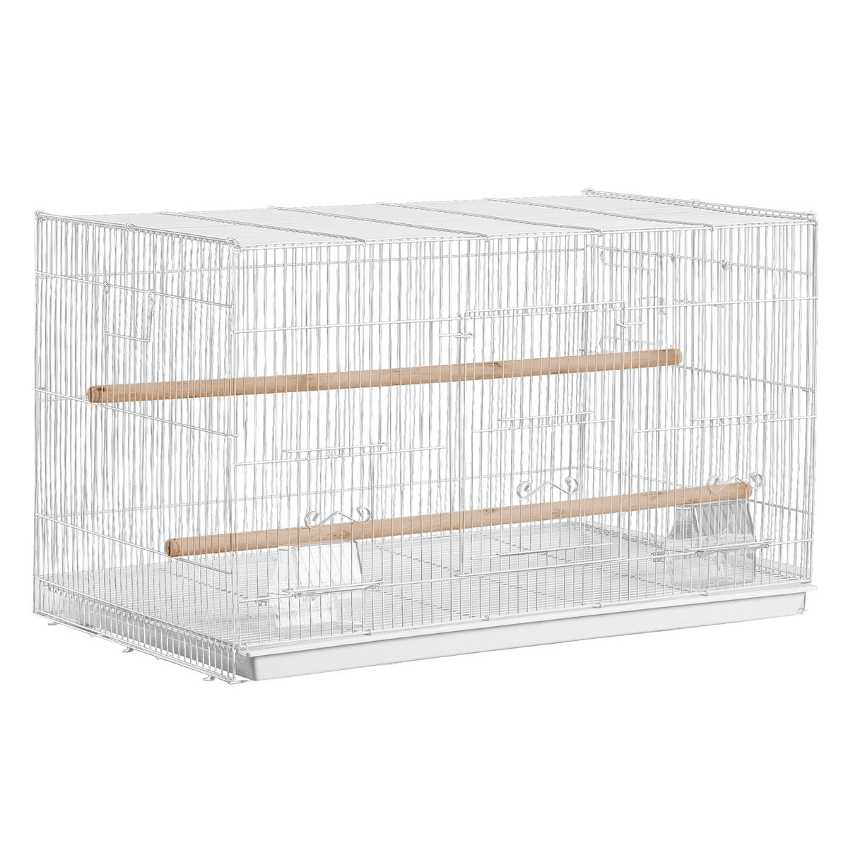 30-inch Flight Bird Cage, Stackable Bird Cage for Small Parrots Canaries Cockatiels Lovebirds Finches Budgies Conures Macaws Pet Travel Birdcage with Handle and Perches