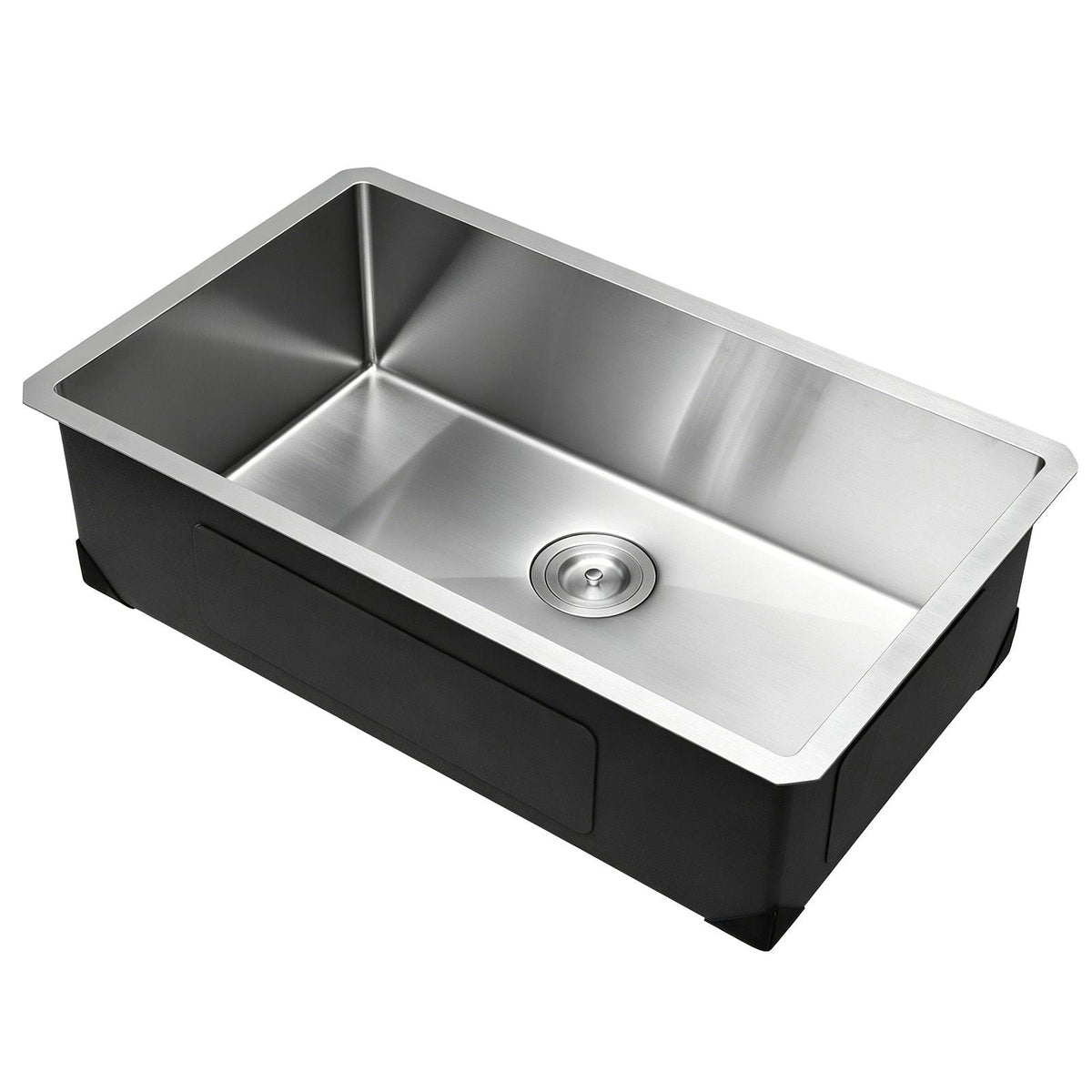30-inch Kitchen Undermount Single Bowl Sinks, Stainless Steel Drop-In Farmhouse Basin with Accessories, Household Dishwasher Sinks for RV, Prep Kitchen, Laundry Room, Bar
