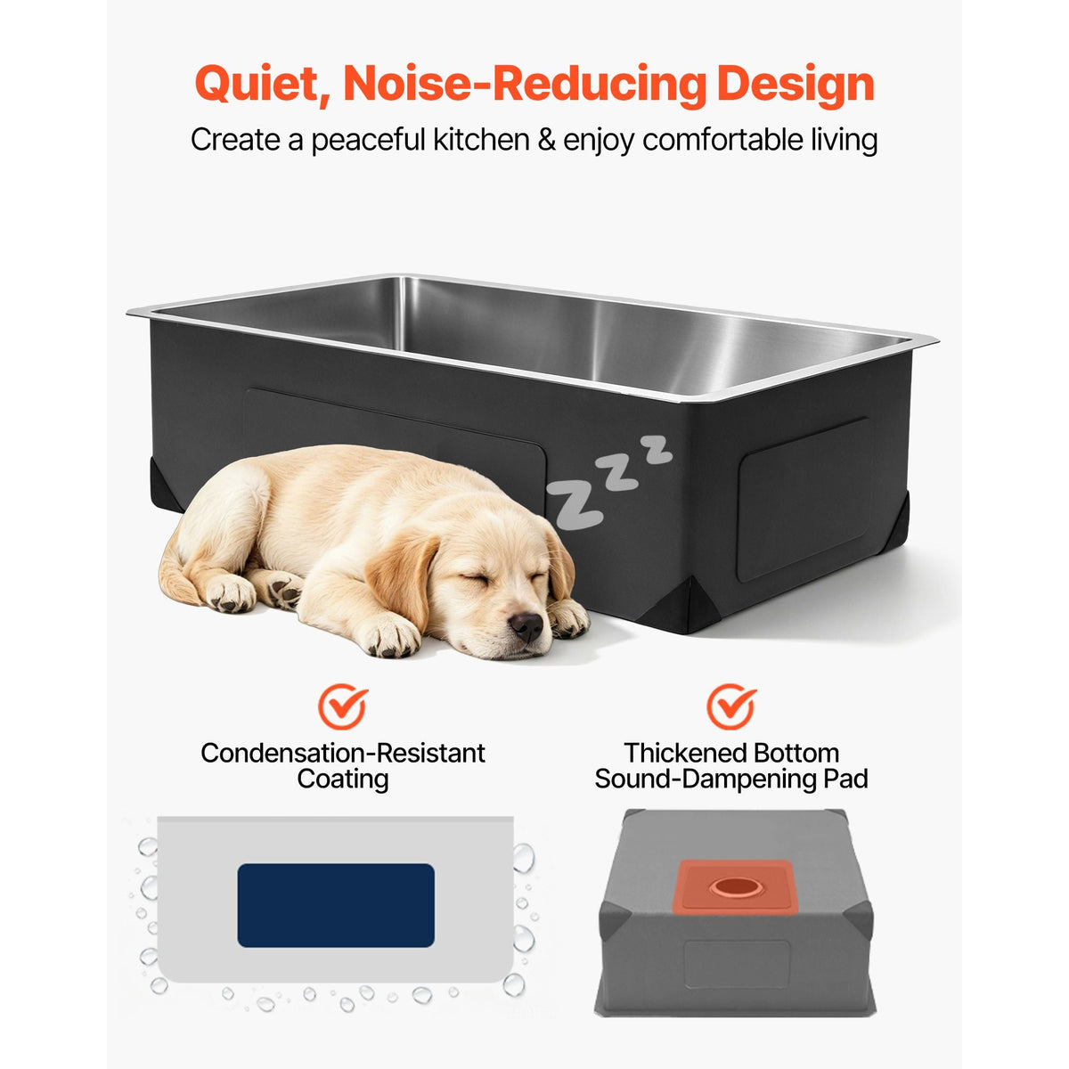 30-inch Kitchen Undermount Single Bowl Sinks, Stainless Steel Drop-In Farmhouse Basin with Accessories, Household Dishwasher Sinks for RV, Prep Kitchen, Laundry Room, Bar