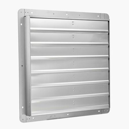 30 inch Shutter Exhaust Fan, Wall Mounted Attic Vent Fan with 6900 CFM Airflow, AC Motor, Heavy-duty Steel Construction, Low Noise for Shed, Garage, Greenhouse Ventilation Cooling, Silver