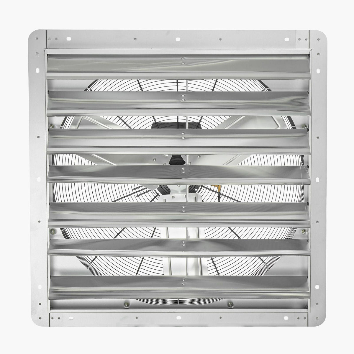 30 inch Shutter Exhaust Fan, Wall Mounted Attic Vent Fan with 6900 CFM Airflow, AC Motor, Heavy-duty Steel Construction, Low Noise for Shed, Garage, Greenhouse Ventilation Cooling, Silver