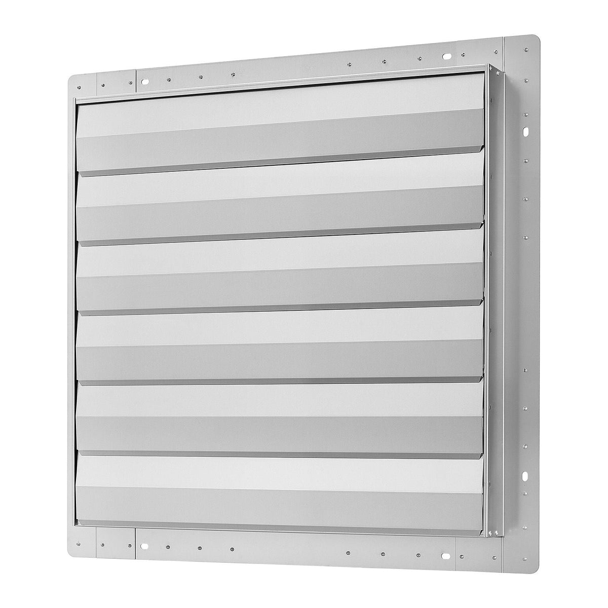 30 Inch Shutter Exhaust Fan Wall Mounted Automatic Louvers Silver, Sturdy Steel Housing, Low Noise, AC Motor, 8099 CFM Ventilation and Cooling for Attic, Garage, Barn, Greenhouse, Workshop