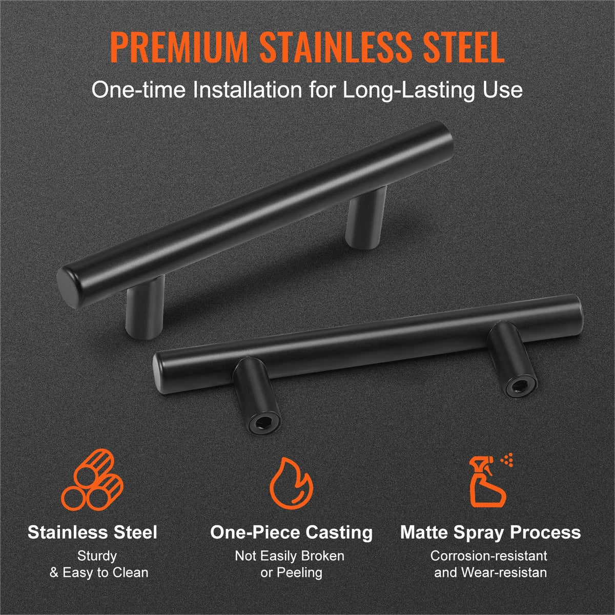30 Pack Cabinet Pulls, 3in / 76mm Center to Center Slim Kitchen Cabinet Drawer, Stainless Steel Modern Kitchen Cupboard Door Handles for Kitchen Bathroom Bar Hardware Matte Black