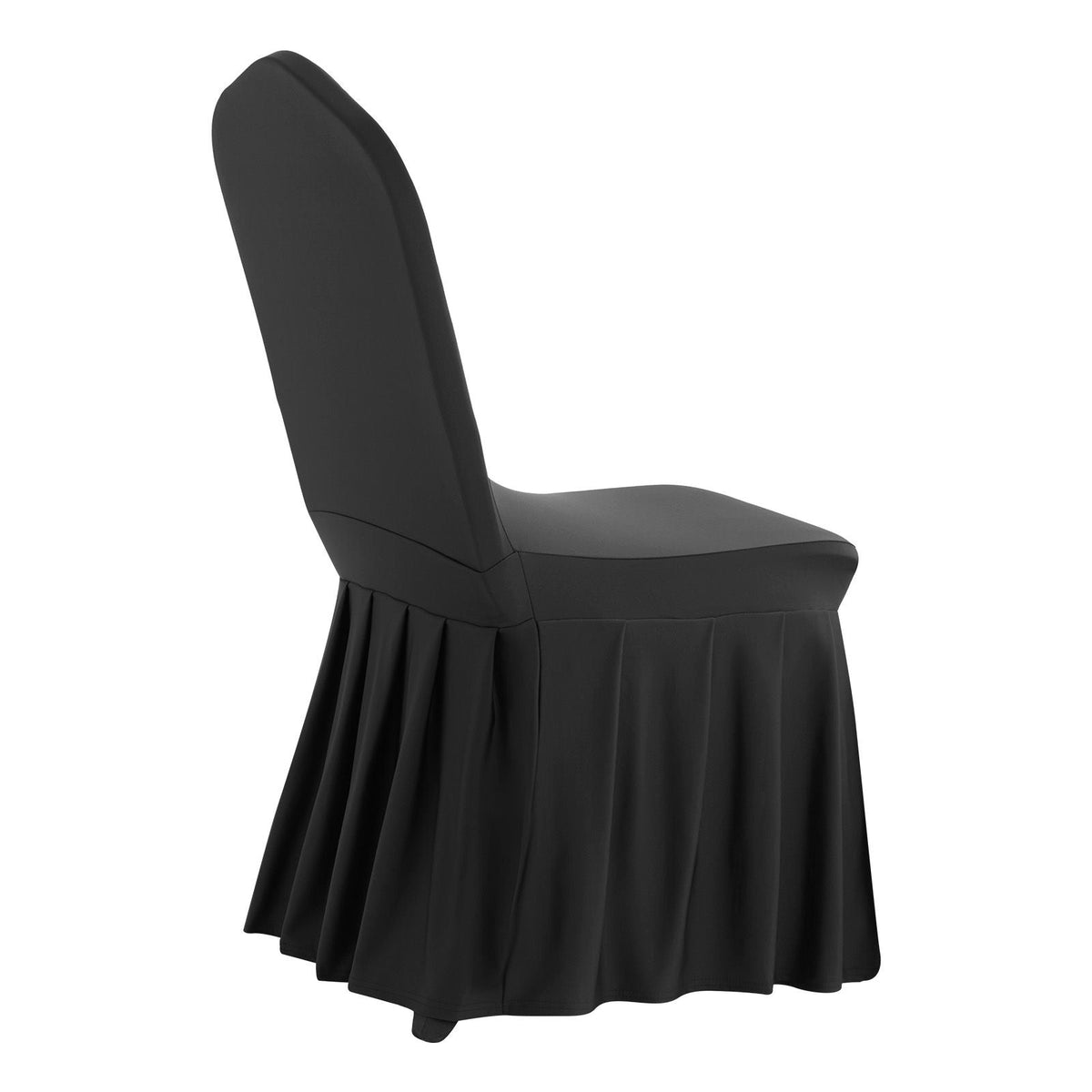 30 Pcs Black Chair Covers, Polyester Spandex Chair Cover, Stretch Slipcovers for Wedding Party Dining Banquet Flat-Front Chair Covers, Fits Chair Measures up to 20.08 x 17.72 x 37.4 inch